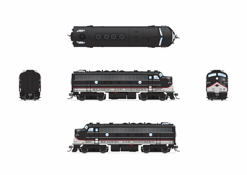 PREORDER Broadway Limited Imports HO 9706 EMD F9A Diesel Locomotive, Reading Blue Mountain & Northern Modern Excursion