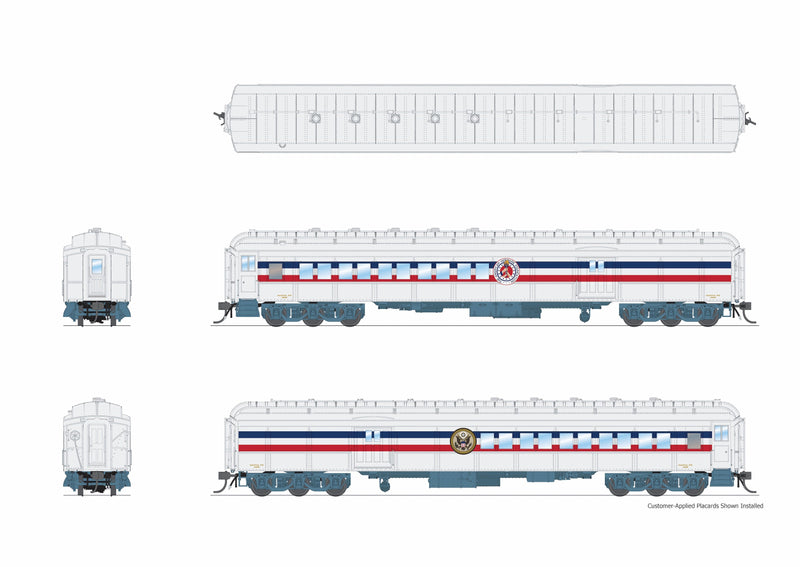 PREORDER Broadway Limited Imports HO 9712 Heavyweight 5-Car Passenger Set, Freedom Train 1947
