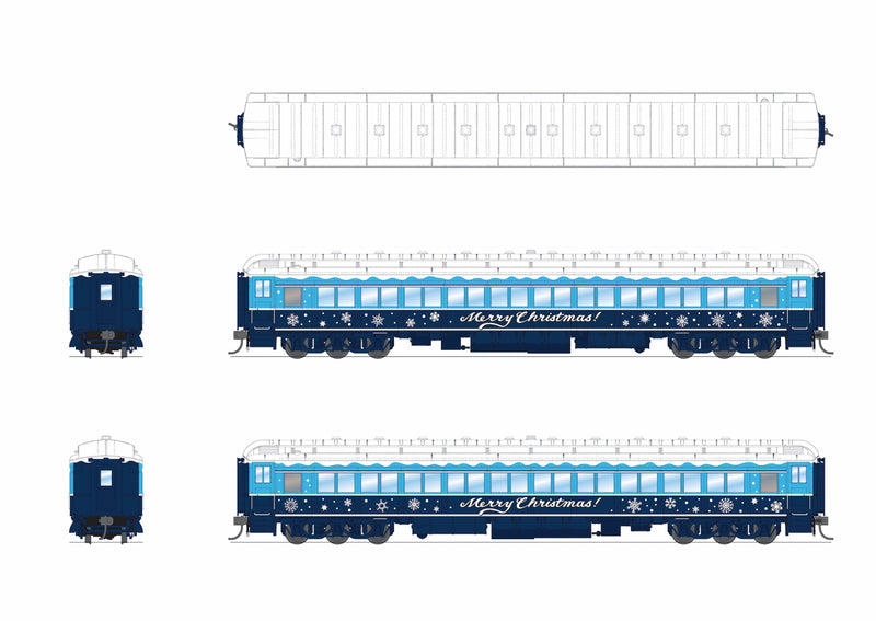 PREORDER Broadway Limited Imports HO 9717 Heavyweight 5-Car Passenger Set, Christmas