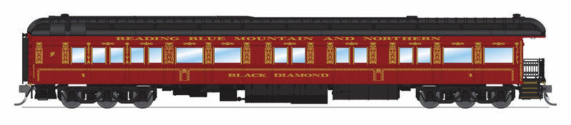 PREORDER Broadway Limited Imports HO 9724 Business Car, Reading Blue Mountain & Northern