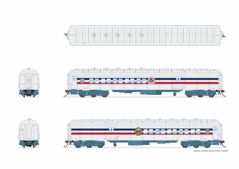 PREORDER Broadway Limited Imports HO 9740 Baggage-Combine Car, Freedom Train 1947