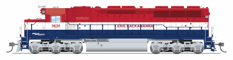 Broadway Limited Imports HO 9801 EMD SD45 Diesel Locomotive, Erie Lackawanna