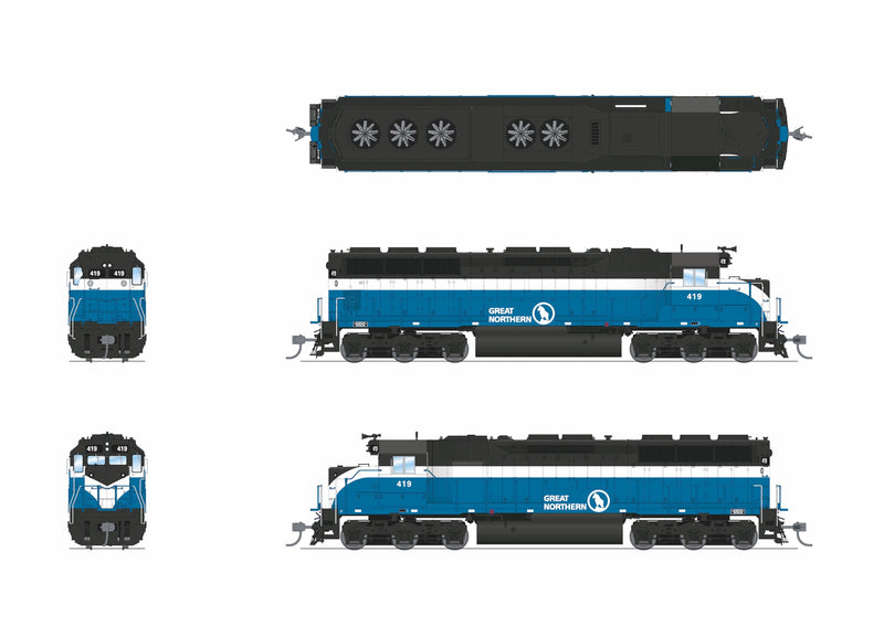 PREORDER Broadway Limited Imports HO 9804 EMD SD45 Diesel Locomotive, Great Northern