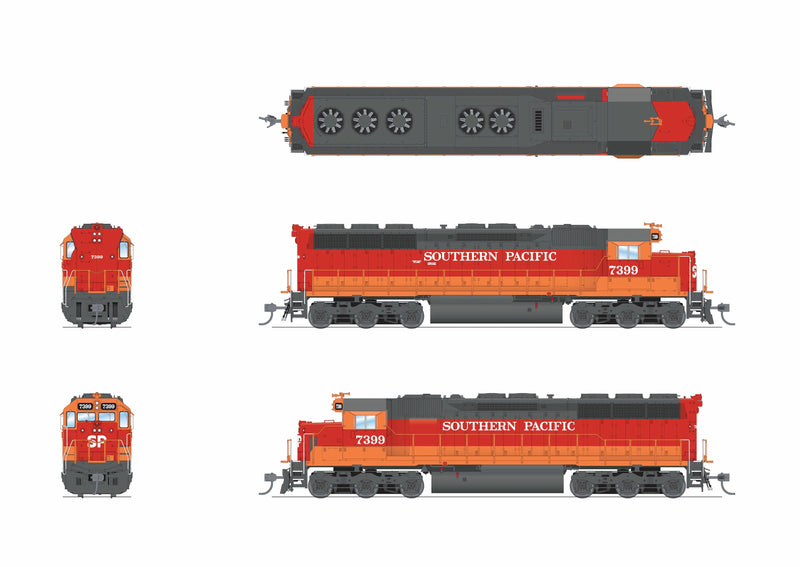 PREORDER Broadway Limited Imports HO 9820 EMD SD45 Diesel Locomotive, Southern Pacific