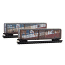 PREORDER Micro-Trains N 983105109 50' Single Door Box Car Without Roofwalk, Burlington Northern Ex-NP Share In Freedom