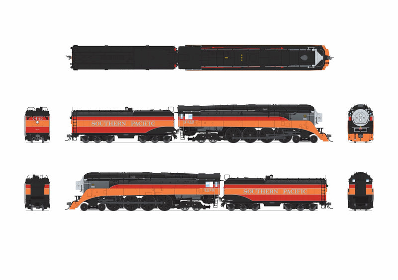 PREORDER Broadway Limited Imports HO 9838 GS-4 4-8-4 Steam Locomotive with Smoke, Southern Pacific "Full Daylight"