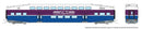 PREORDER Rapido 546003A N Bilevel Commuter Coach - Ready to Run -- Altamont Commuter Express (white, purple, blue)