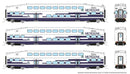PREORDER Rapido 546020 N Bilevel Commuter Cab Car & 2 Coach Set - Ready to Run -- Metrolink Set #2 #636, 191, 210 (As Delivered, white, blue)