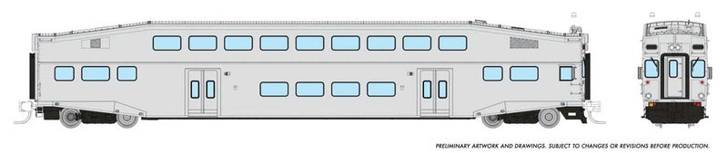 PREORDER Rapido 546099 N Bilevel Commuter Cab Car - Ready to Run -- Undecorated Cab Car Late Version (Series IV)