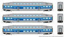 PREORDER Rapido 546006 N Bilevel Commuter Coach 3-Pack - Ready to Run -- AMT Montreal