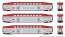 PREORDER Rapido 546009 N Bilevel Commuter Coach 3-Pack - Ready to Run -- CalTrain