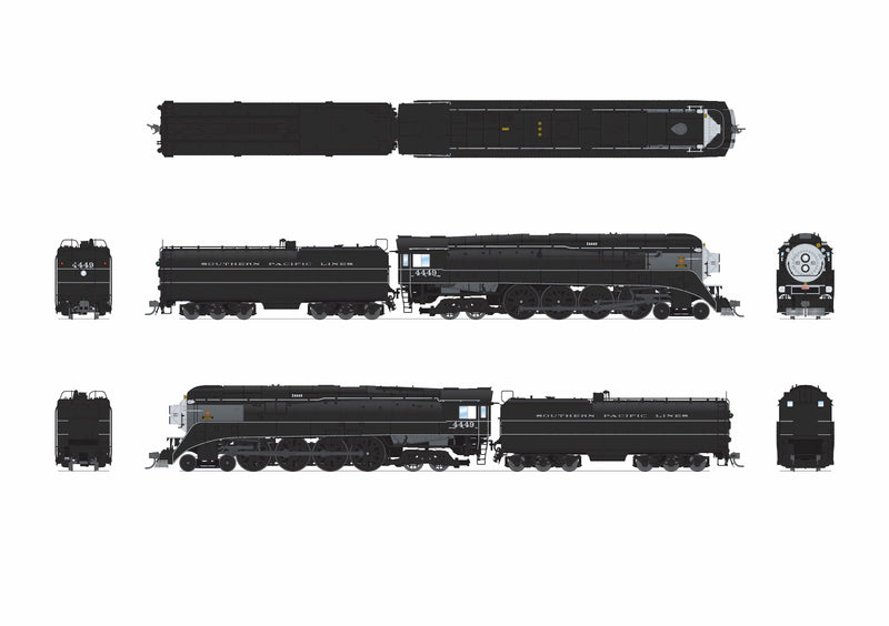 PREORDER Broadway Limited Imports HO 9842 GS-4 4-8-4 Steam Locomotive with Smoke, Southern Pacific "2001 Excursion"