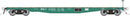 PREORDER Rapido 138014A HO Class F30A 50' Flatcar - Ready to Run -- Penn Central (Jade Green, white)