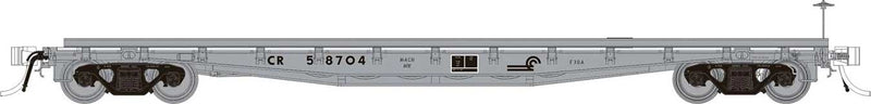 Rapido 138103A HO Class F30A 50' Flatcar w/Deck Rails - Ready to Run -- Conrail (MOW Gray)
