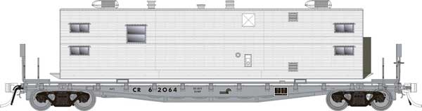 PREORDER Rapido 138102 HO Class F30A 50' Flatcar w/Sleeper Trailer 6-Pack - Ready to Run -- Conrail