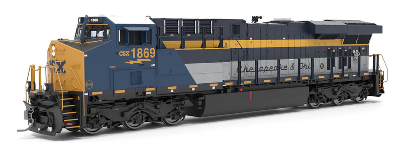 PREORDER Broadway Limited Imports HO 9862 GE ES44AC Diesel Locomotive with Smoke, CSX C&O Heritage