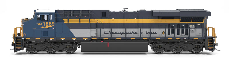 PREORDER Broadway Limited Imports HO 9862 GE ES44AC Diesel Locomotive with Smoke, CSX C&O Heritage