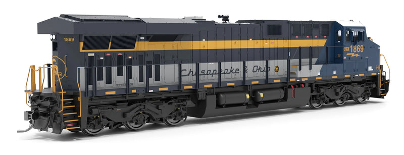 PREORDER Broadway Limited Imports HO 9862 GE ES44AC Diesel Locomotive with Smoke, CSX C&O Heritage