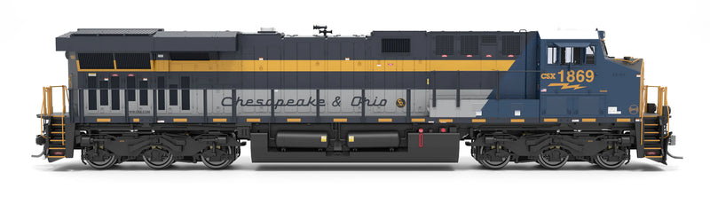 PREORDER Broadway Limited Imports HO 9862 GE ES44AC Diesel Locomotive with Smoke, CSX C&O Heritage