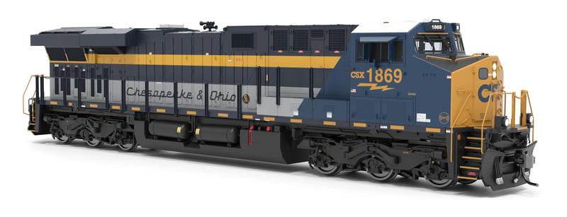 PREORDER Broadway Limited Imports HO 9862 GE ES44AC Diesel Locomotive with Smoke, CSX C&O Heritage