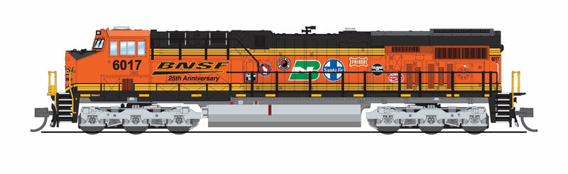 PREORDER Broadway Limited Imports N 9882 GE ES44AC Diesel Locomotive, Burlington Northern Santa Fe 25th Anniversary