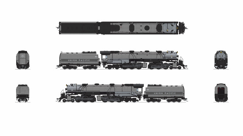 PREORDER Broadway Limited Imports HO 9916 CSA-2 Brass Hybrid UP Early Challenger, Union Pacific Two-tone Gray Fantasy Paint