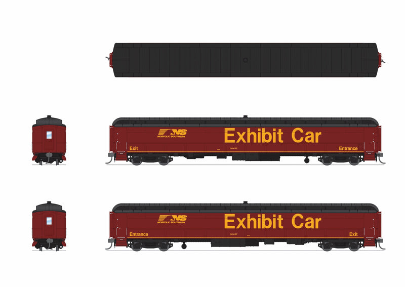 PREORDER Broadway Limited Imports HO 9938 Railroad Exhibit Car, Norfolk Southern