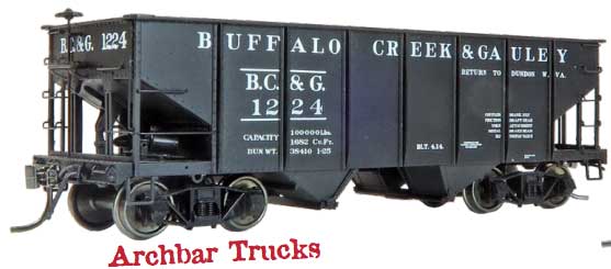 Rapido 148019A Class GLa 2-Bay Hopper - Ready to Run -- Buffalo Creek & Gauley