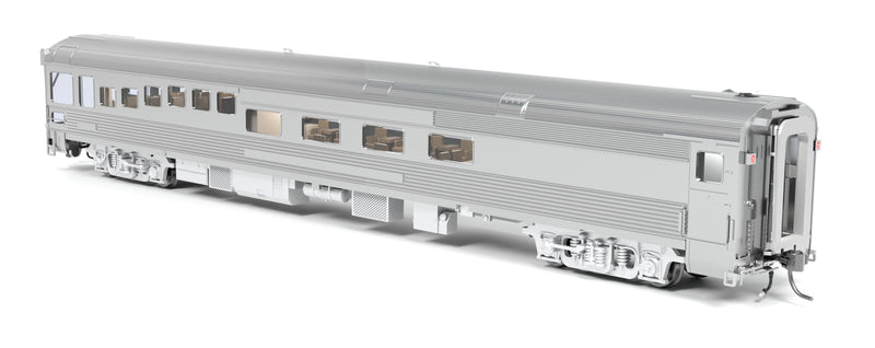 PREORDER Broadway Limited Imports HO 9997 ATSF Track Inspection Car, Unlettered Stainless Steel