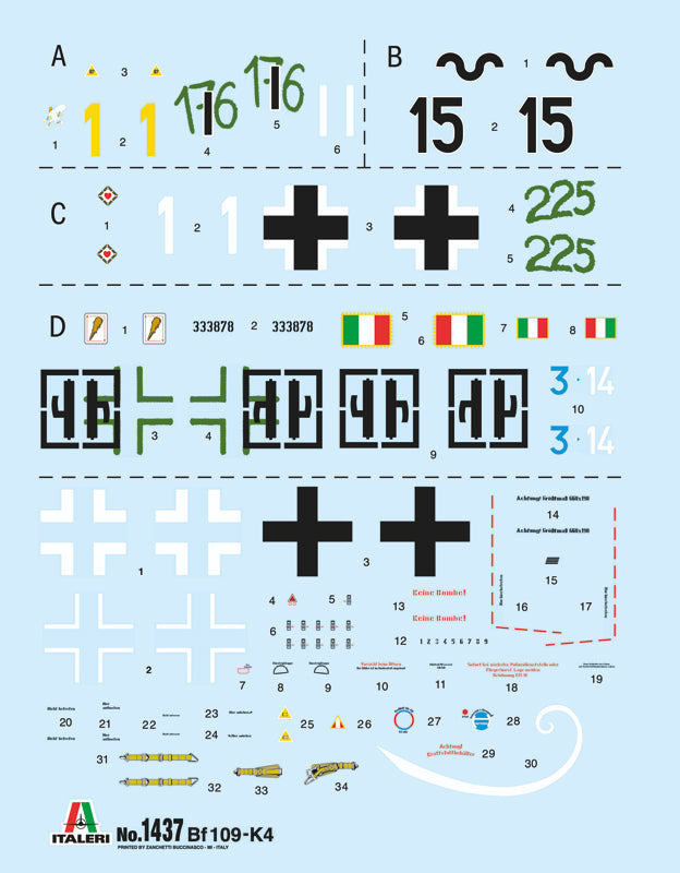 Italeri 2805 - SCALE 1 : 48 Bf 109 K-4