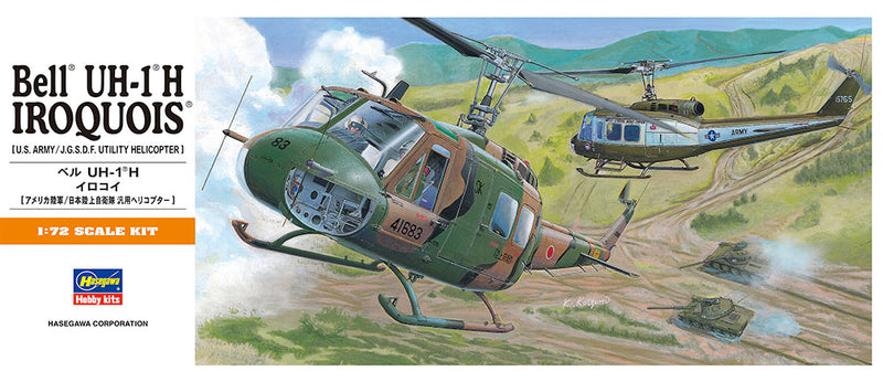 Hasegawa Models 141 UH-1H Iroquois 1:72 SCALE MODEL KIT