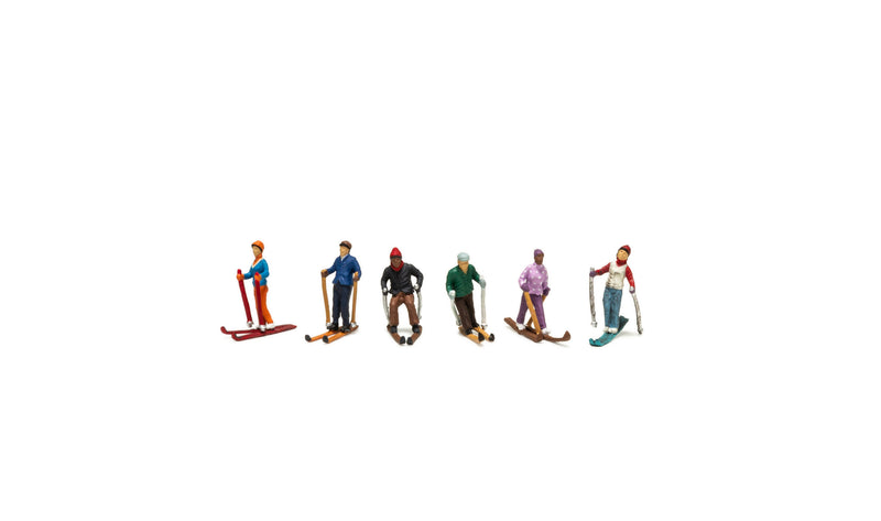 Woodland Scenics A2222 Children Sledding - Scenic Accents(R) -- 5 Children, Snowman, N Scale