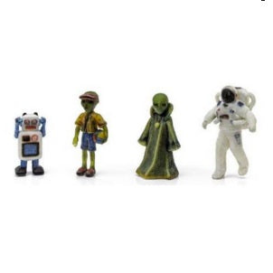 PREORDER Woodland Scenics HO A2865 Find Me Figures Sci-Fi Figures (4-Pack)