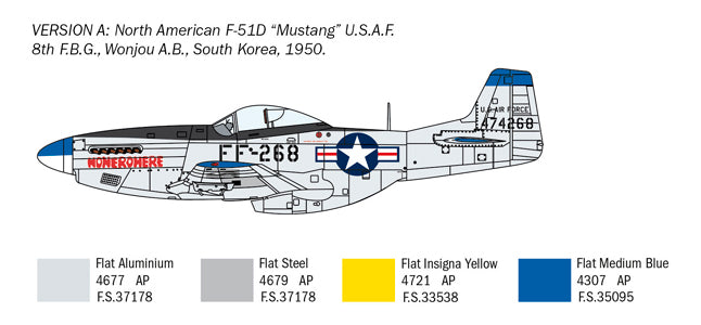 Italeri 1452 - SCALE 1 : 72 North American F-51D Mustang Korean War