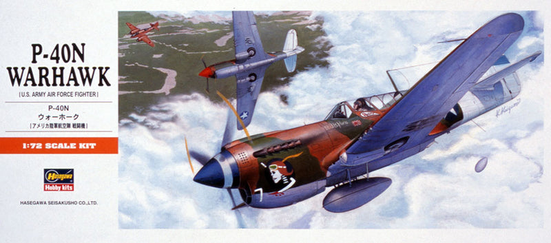 Hasegawa Models 139 P-40N Warhawk 1:72 SCALE MODEL KIT