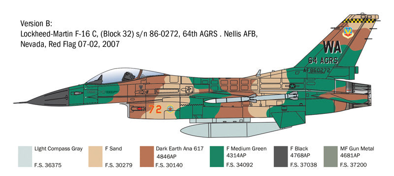 Italeri 2825 - SCALE 1 : 48 F-16C Fighting Falcon