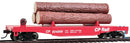 Walthers Trainline HO 931-1771 Log Dump Car with Logs, Canadian Pacific