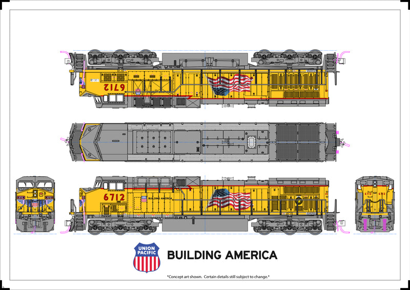 PREORDER Kato 1767039S N GE AC4400CW Low Numberboards - Sound and DCC -- Union Pacific