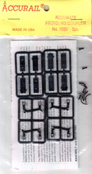 Accurail HO 1020 Accumate Proto Couplers Kit with Draft Gear Boxes and Screws (2 Pair)