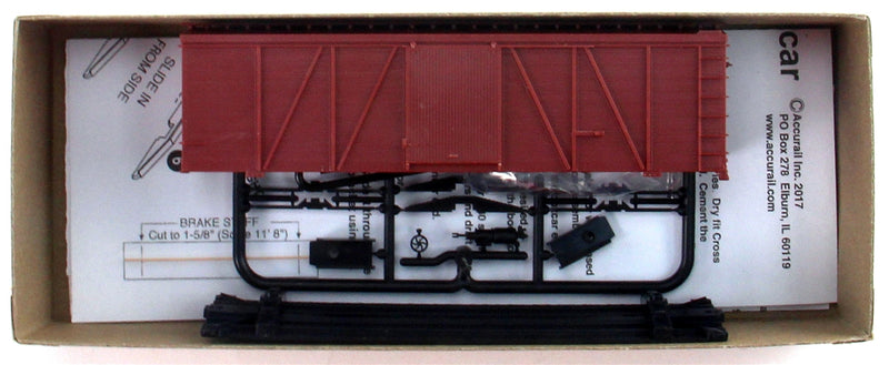 Accurail HO 1150 36' Fowler Wood Box Car Kit, Undecorated