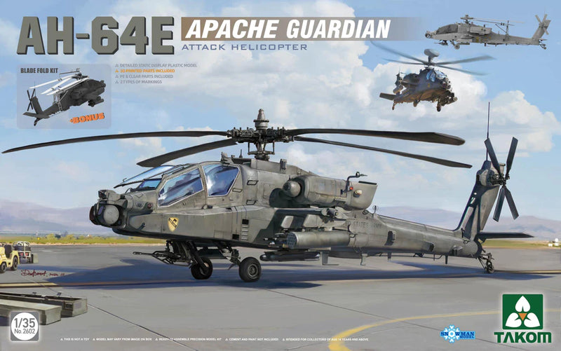 Takom Models - 2602 - 1:35 - AH-64E Apache Guardian Attack Helicopter Kit