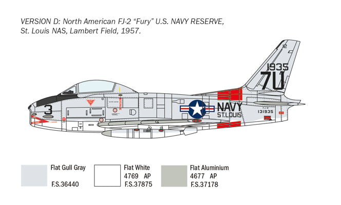 Italeri 2811 - SCALE 1 : 48 North American FJ-2/3 Fury