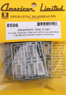 American Limited N 8506 Operating Diaphragms for Streamline Passenger Cars, Gray (6-Pack)