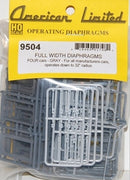American Limited Models 9504 Operating Full-Width Diaphragms -- 4 Car Set, HO Scale