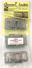 American Limited HO 9903 Operating Diaphragm for Stewart F-Unit Diesels, Gray (3-Pack)