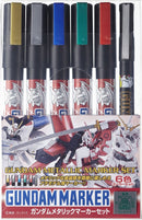 Mr. Hobby GMS121 METALLIC MARKER SET 6PK