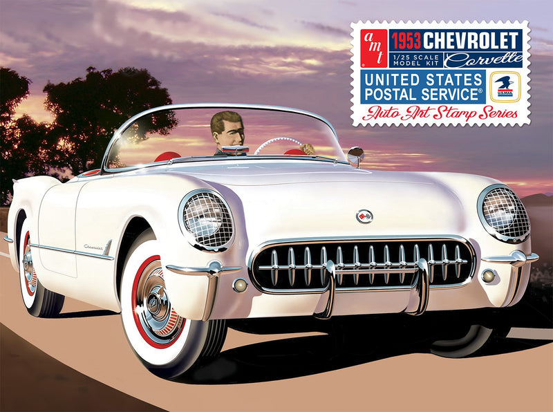 AMT AMT1244 1953 CHEVY CORVETTE (USPS STAMP SERIES) 1:25 SCALE MODEL KIT