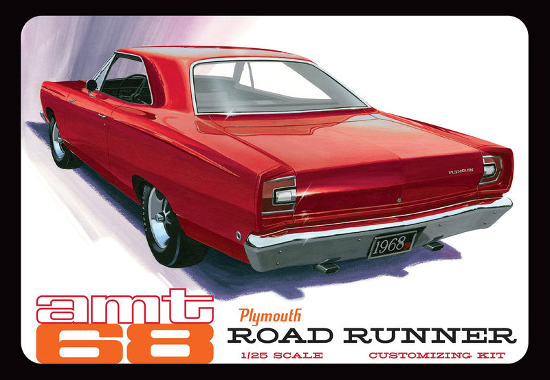 AMT AMT1363 1968 PLYMOUTH ROAD RUNNER CUSTOMIZING KIT 1:25 SCALE MODEL KIT
