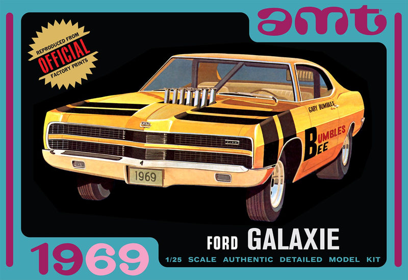 AMT AMT1373 1969 FORD GALAXIE HARDTOP 1:25 SCALE MODEL KIT
