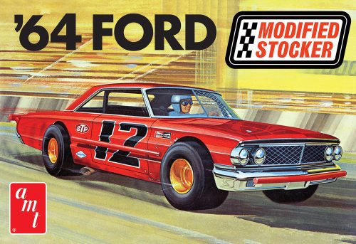 AMT AMT1383 1964 FORD GALAXIE MODIFIED STOCKER 1:25 SCALE MODEL KIT